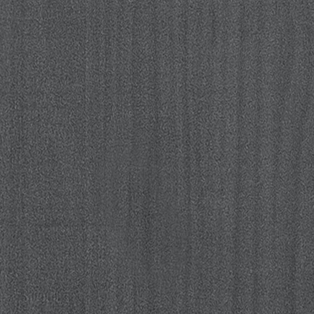 vidaXL Massivholzbett Grau Kiefer 75x190 cm 2FT6 Small Single