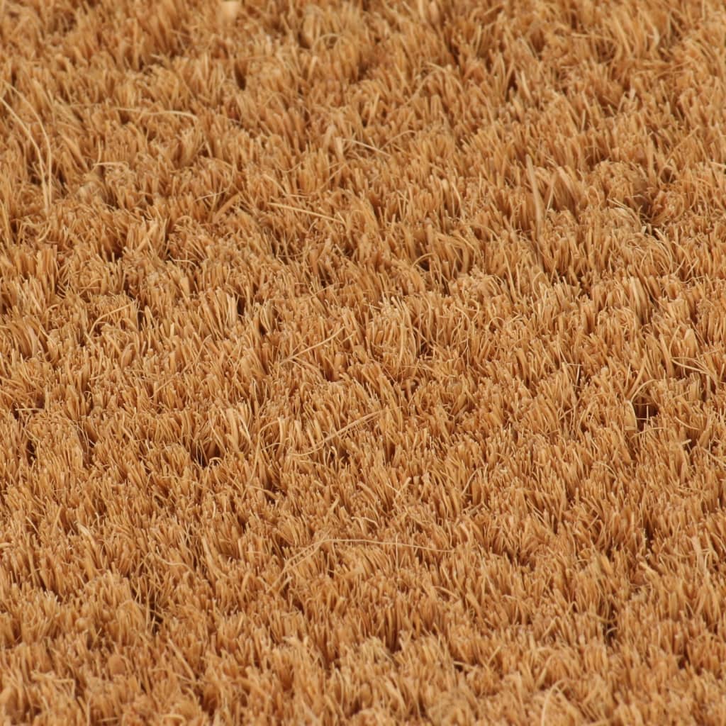 vidaXL Fußmatte Natur Halbrund 60x90 cm Kokosfaser Getuftet