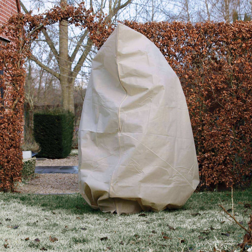 Nature Wintervlies mit Reißverschluss 70 g/m² Beige 2×2,5 m