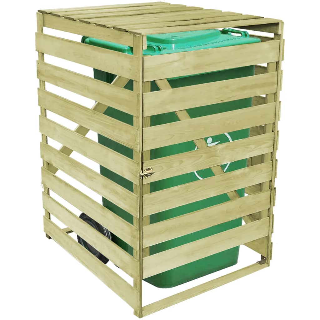 vidaXL Mülltonnenbox für 1 Tonne 240 L Imprägniertes Holz