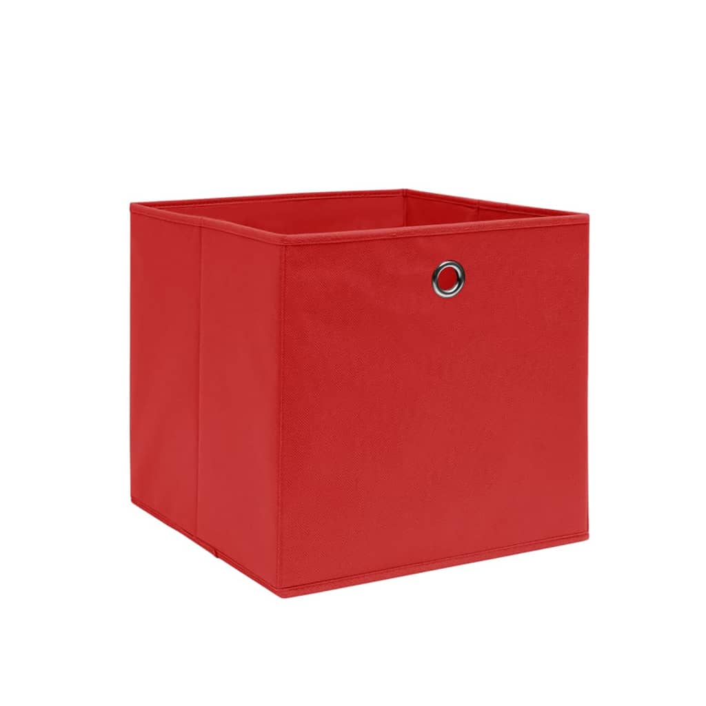 vidaXL Aufbewahrungsboxen 4 Stk. Vliesstoff 28x28x28 cm Rot