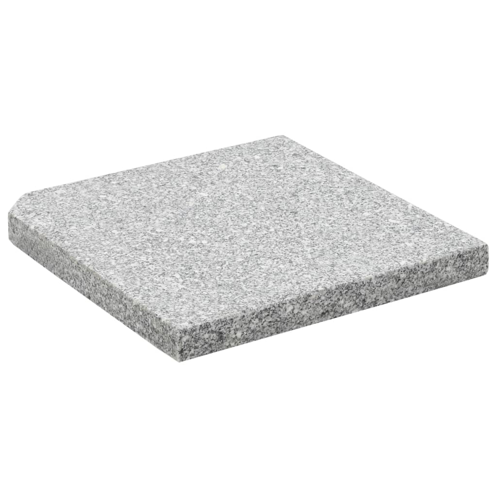 vidaXL Schirm-Gewichtsplatten 4 Stk. Quadratisch Grau Granit 100 kg