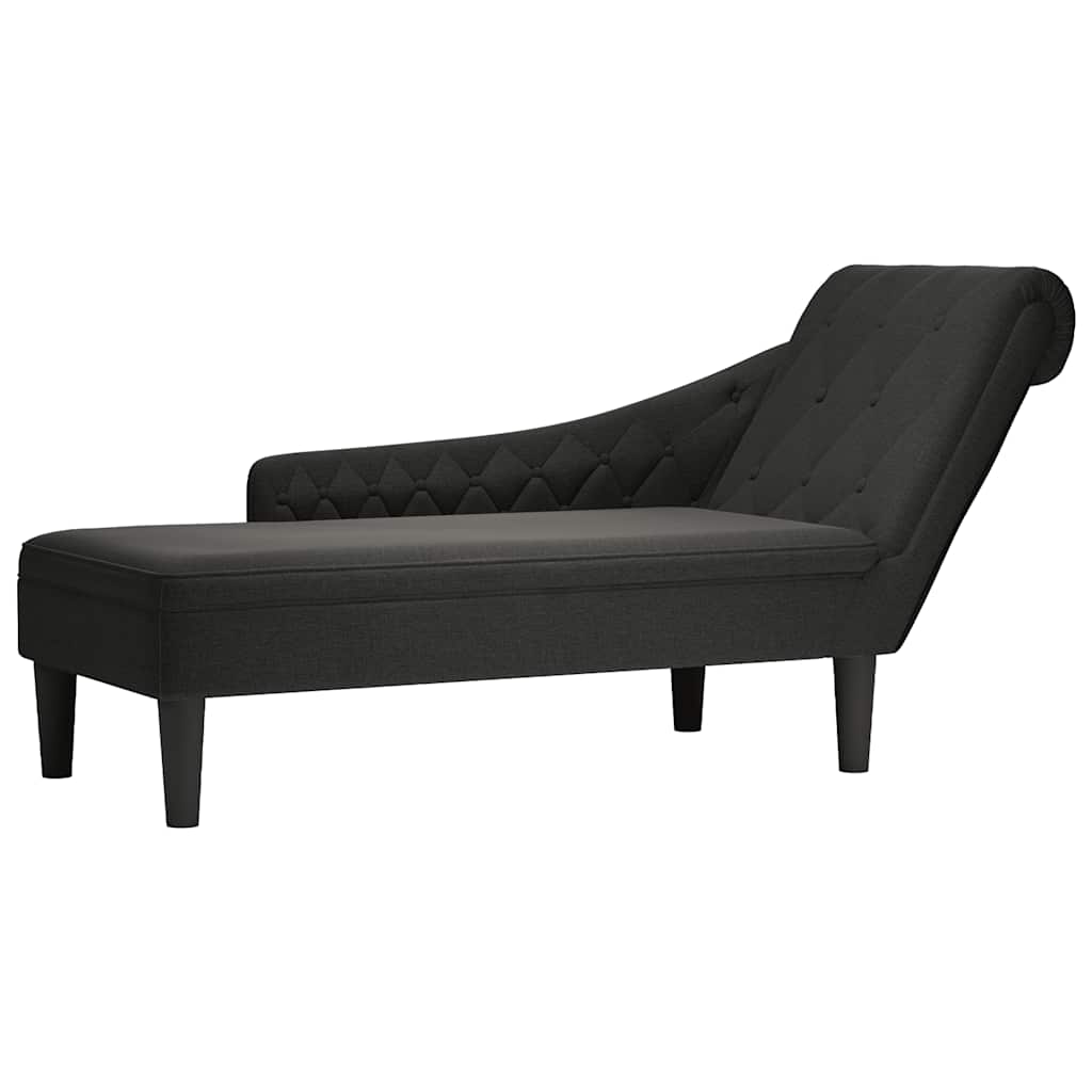 Chaiselongue Mit Nackenrolle Taupe Stoff Produktbild-Vorschau 8