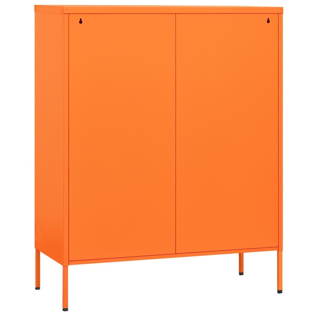 vidaXL Kommode Orange 80x35x101,5 cm Stahl