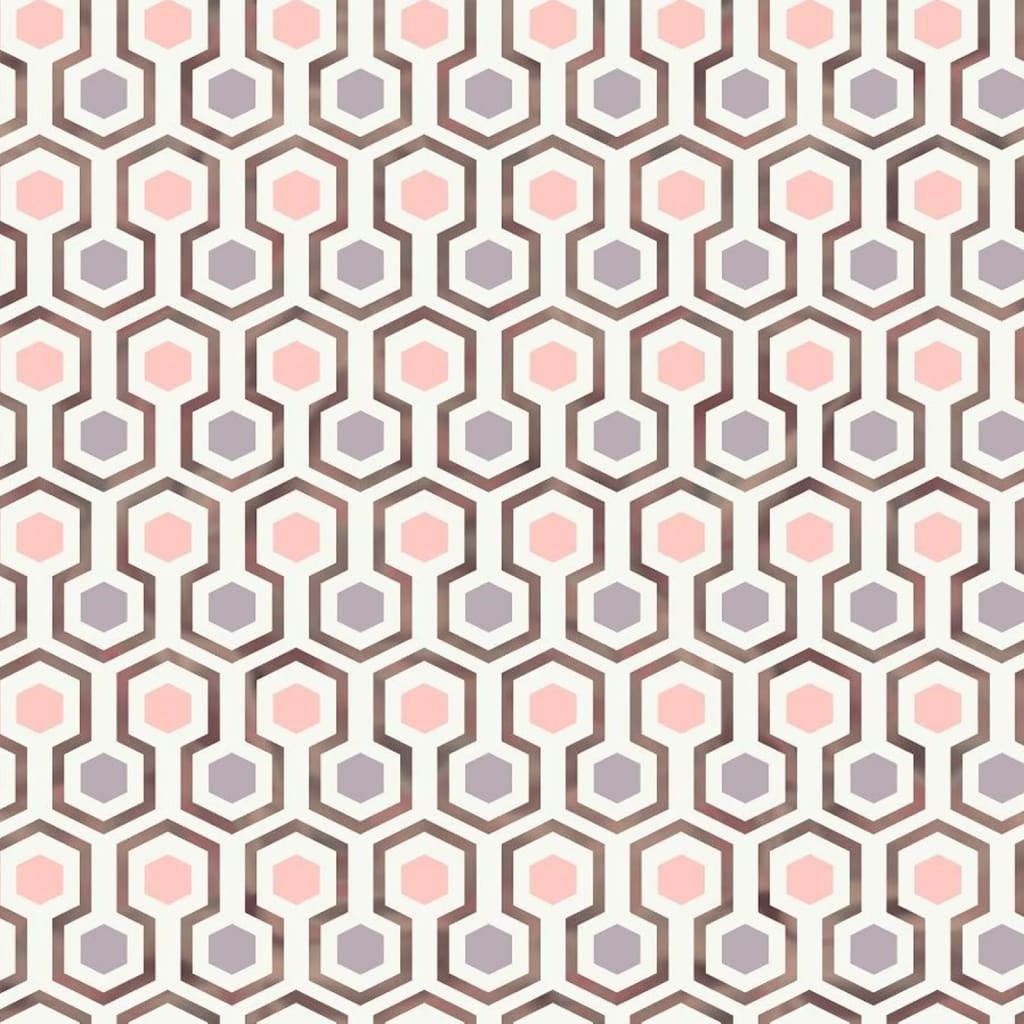 Good Vibes Tapete Hexagon Pattern Rosa und Lila