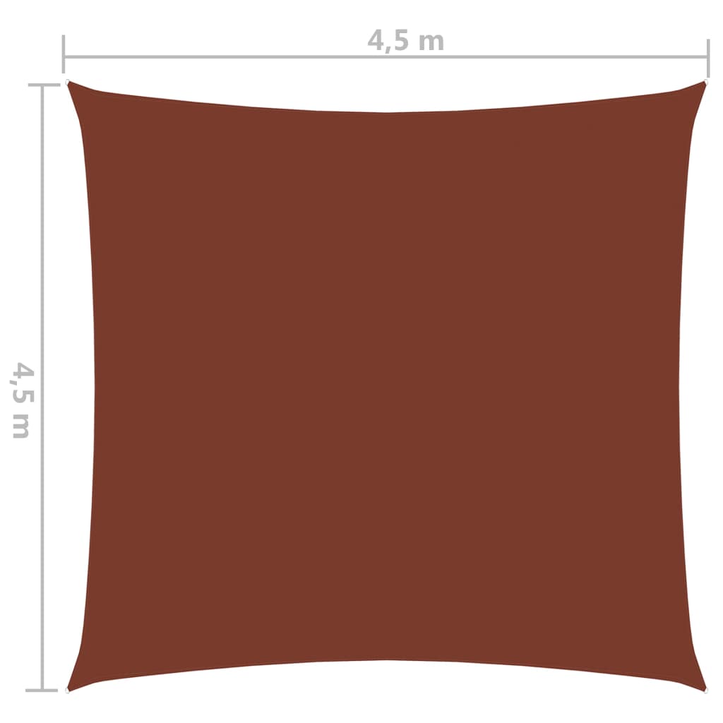 vidaXL Sonnensegel Oxford-Gewebe Quadratisch 4,5x4,5 m Terracotta