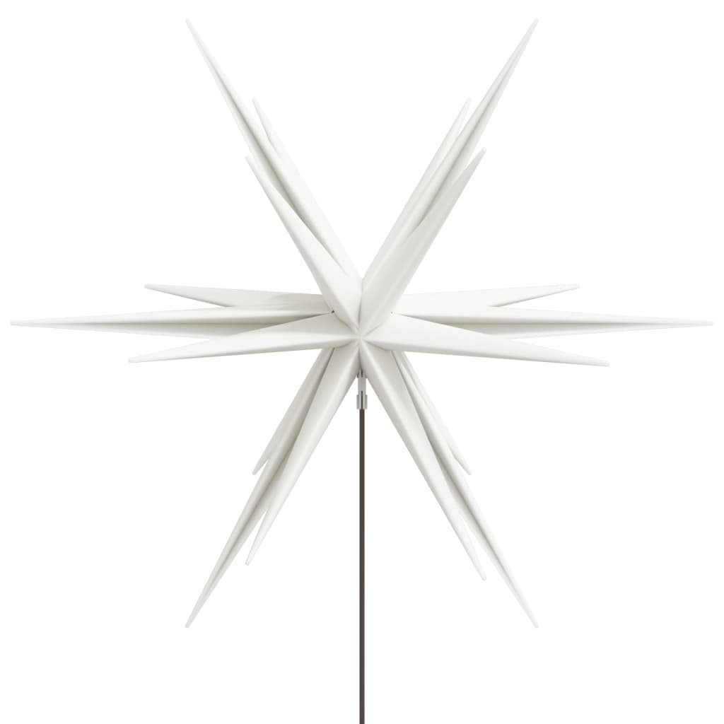 vidaXL LED-Weihnachtsstern mit Erdspieß Faltbar Weiß 57 cm