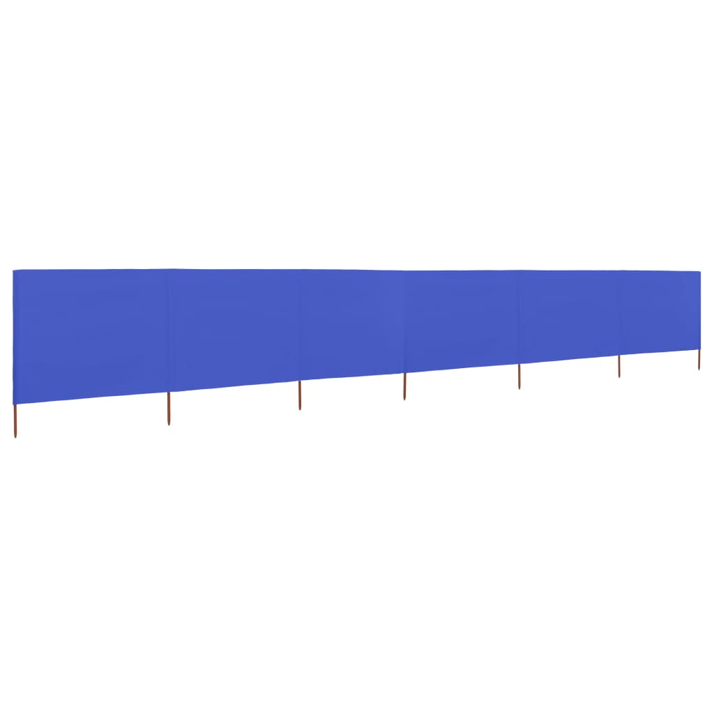 vidaXL 6-teiliges Windschutzgewebe 800 x 160 cm Azurblau