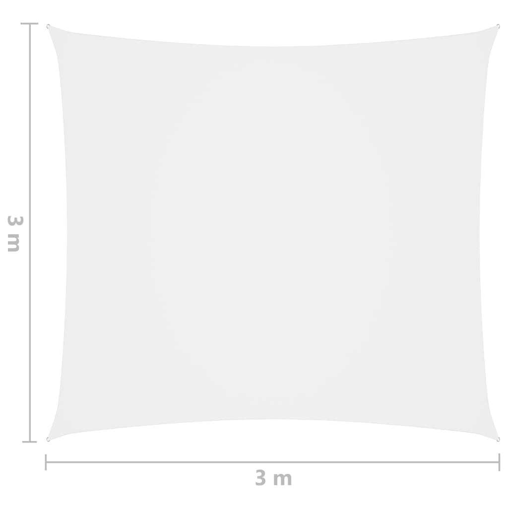 vidaXL Sonnensegel Oxford-Gewebe Quadratisch 3x3 m Weiß