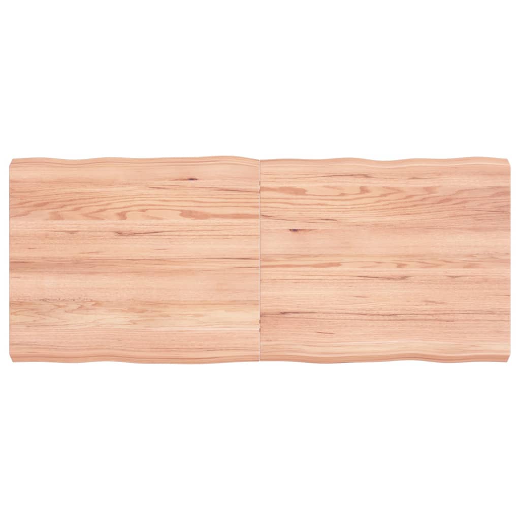 vidaXL Tischplatte 120x50x6 cm Massivholz Eiche Behandelt Baumkante