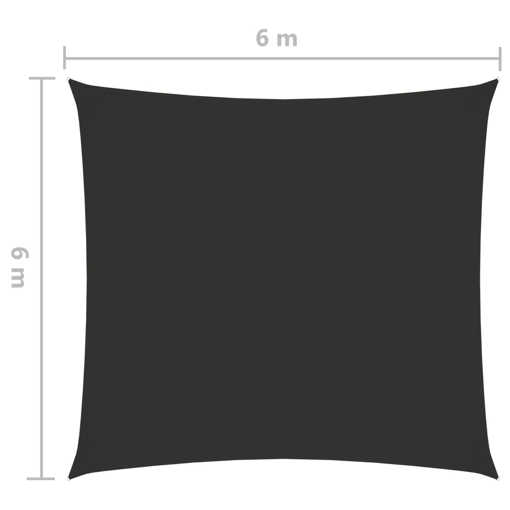 vidaXL Sonnensegel Oxford-Gewebe Quadratisch 6x6 m Anthrazit