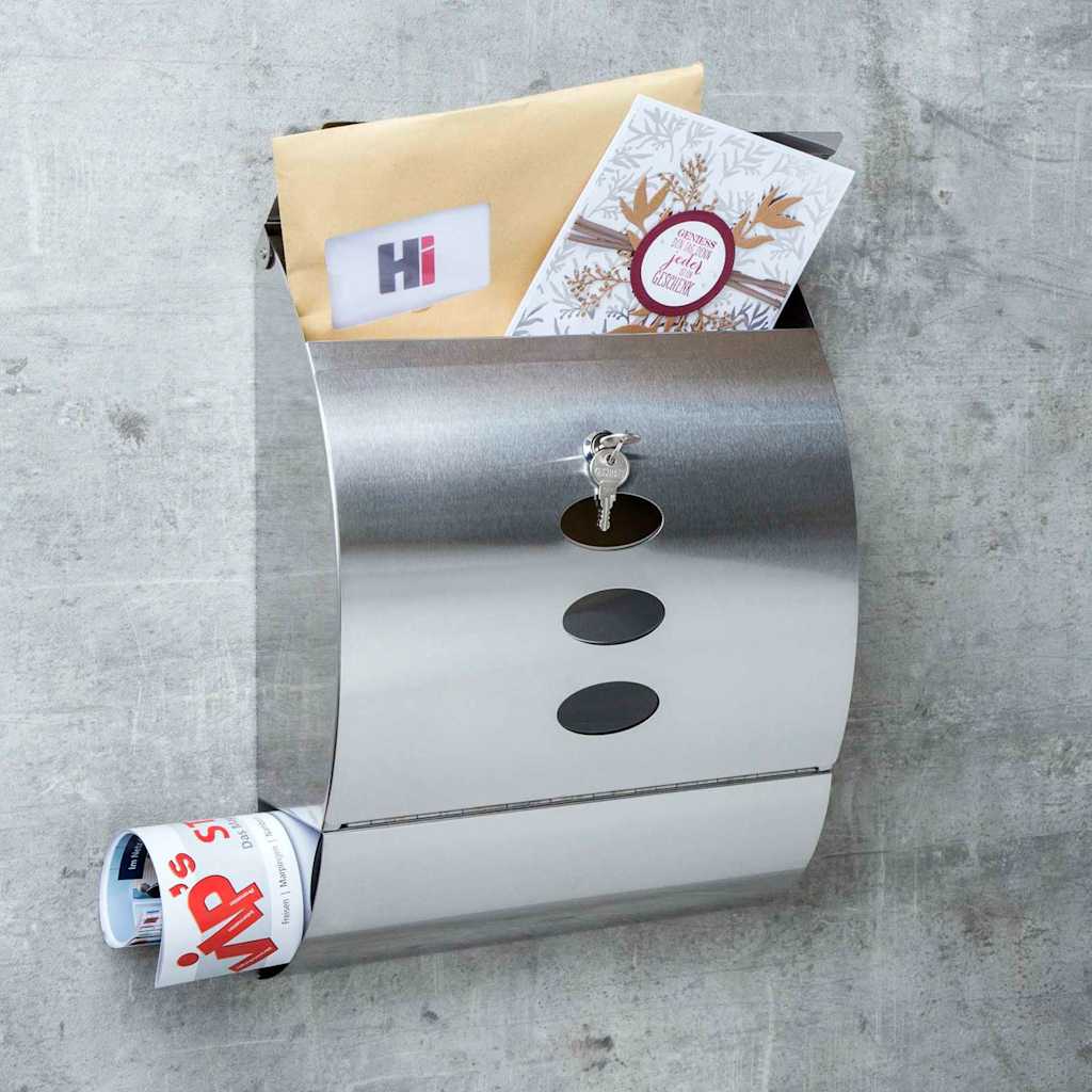 HI Briefkasten Edelstahl 30 x 12 x 40 cm | vidaXL.de