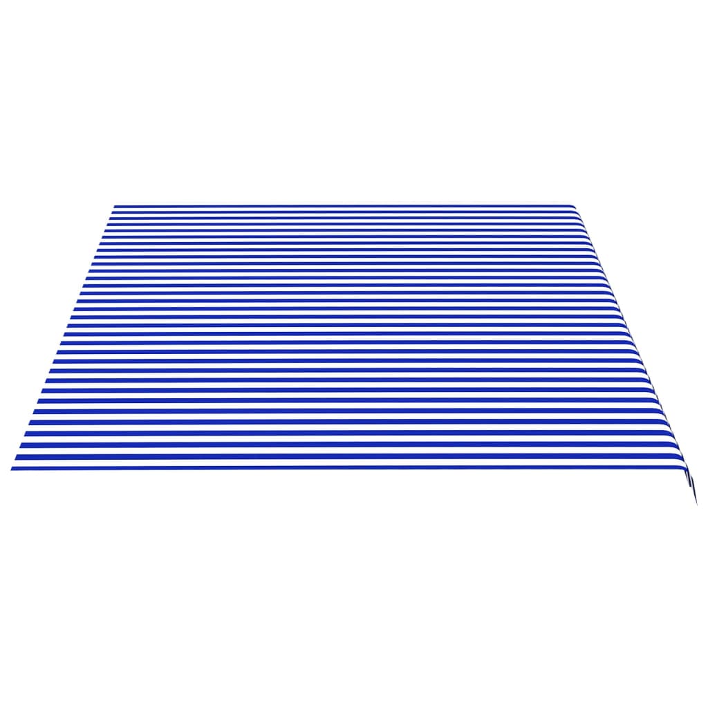 vidaXL Markisenbespannung Blau und Weiß 5x3,5 m