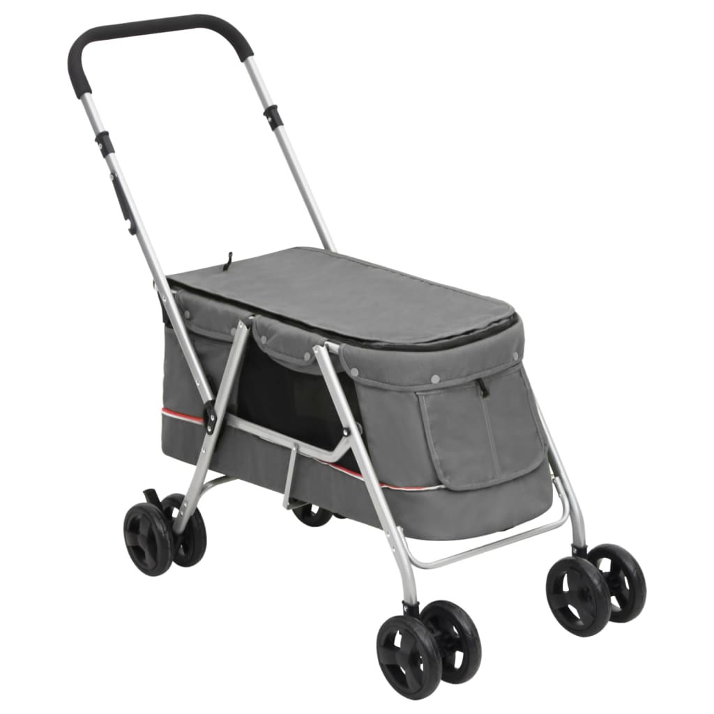 VidaXL Hundewagen Faltbar – Platzsparend, Mit Sonnendach & Belüftungsnetz, Bis 15 Kg