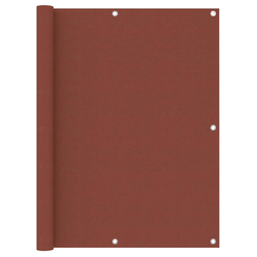 vidaXL Balkon-Sichtschutz Terrakotta-Rot 120x500 cm Oxford-Gewebe
