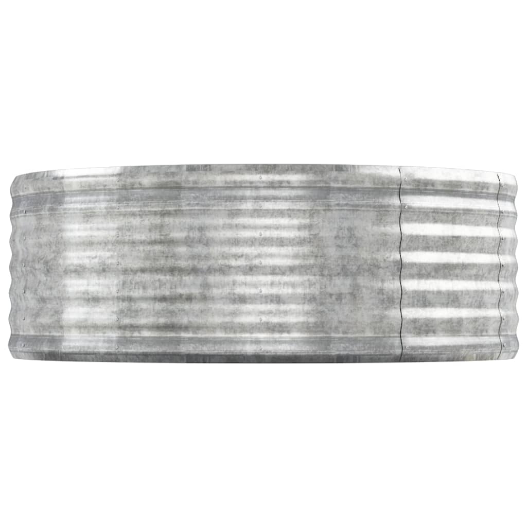 vidaXL Hochbeet Pulverbeschichteter Stahl 544x100x36 cm Silbern