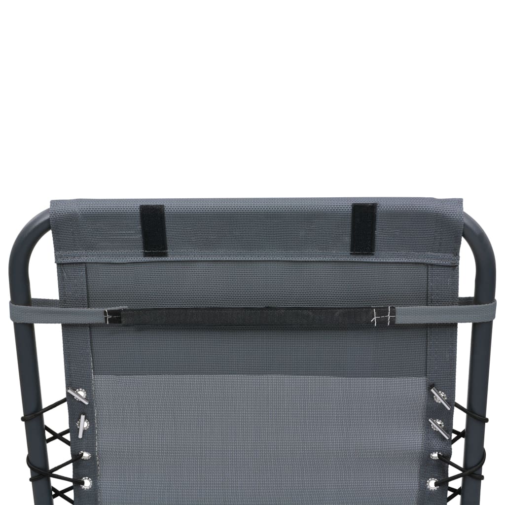 vidaXL Kopfstütze für Liegestuhl Grau 40 x 7,5 x 15 cm Textilene
