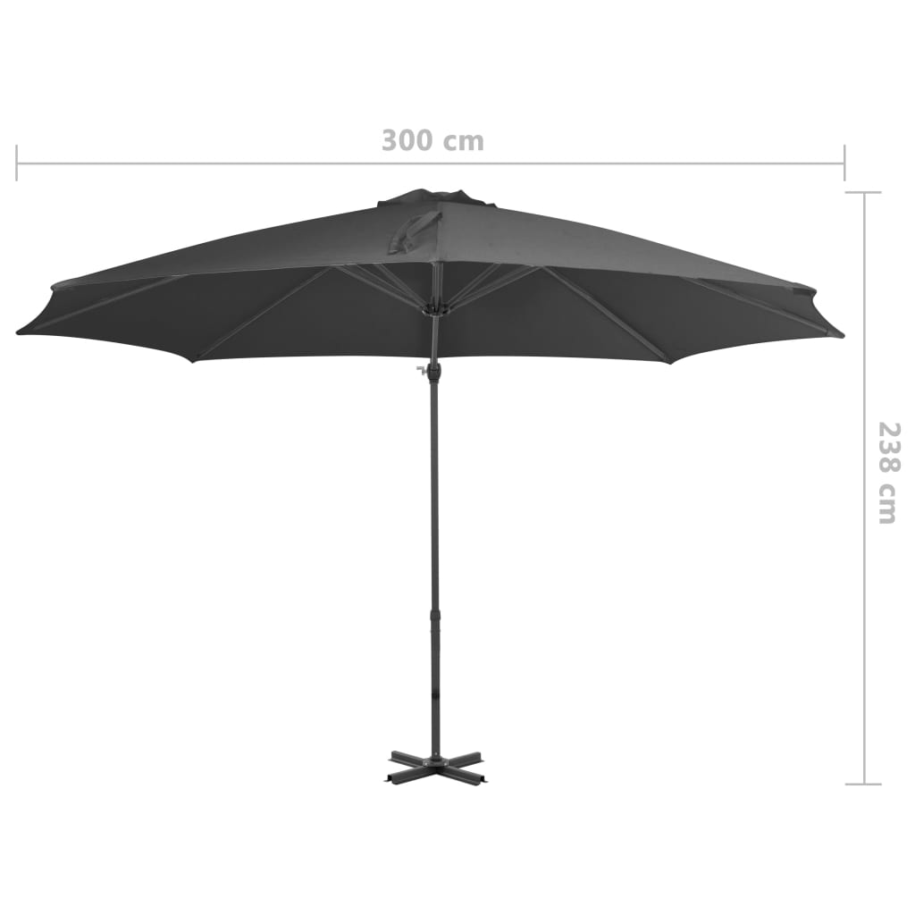 vidaXL Sonnenschirm mit Schirmständer Anthrazit