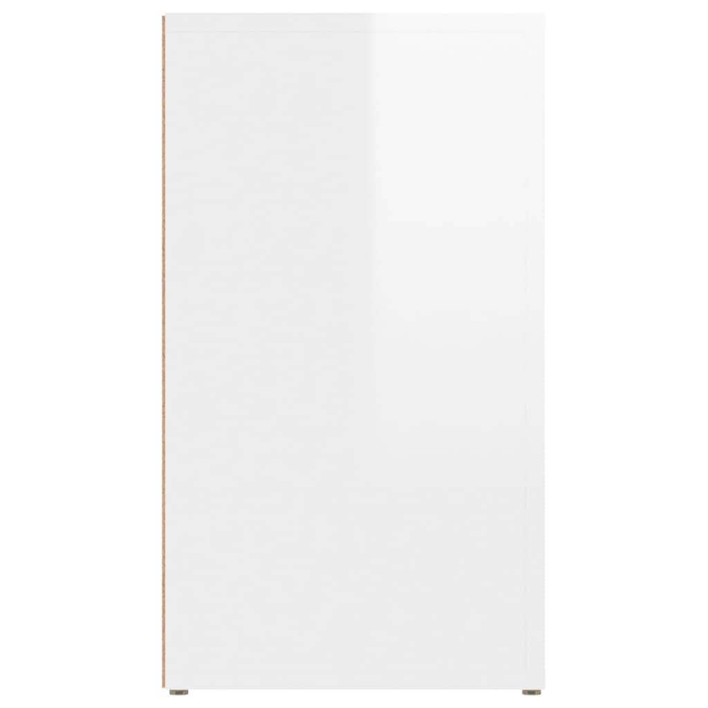 vidaXL Sideboard Hochglanz-Weiß 80x30x54 cm Holzwerkstoff