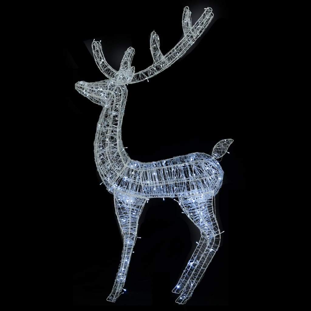 vidaXL LED-Rentier XXL Acryl Weihnachtsdeko 250 LED 180 cm