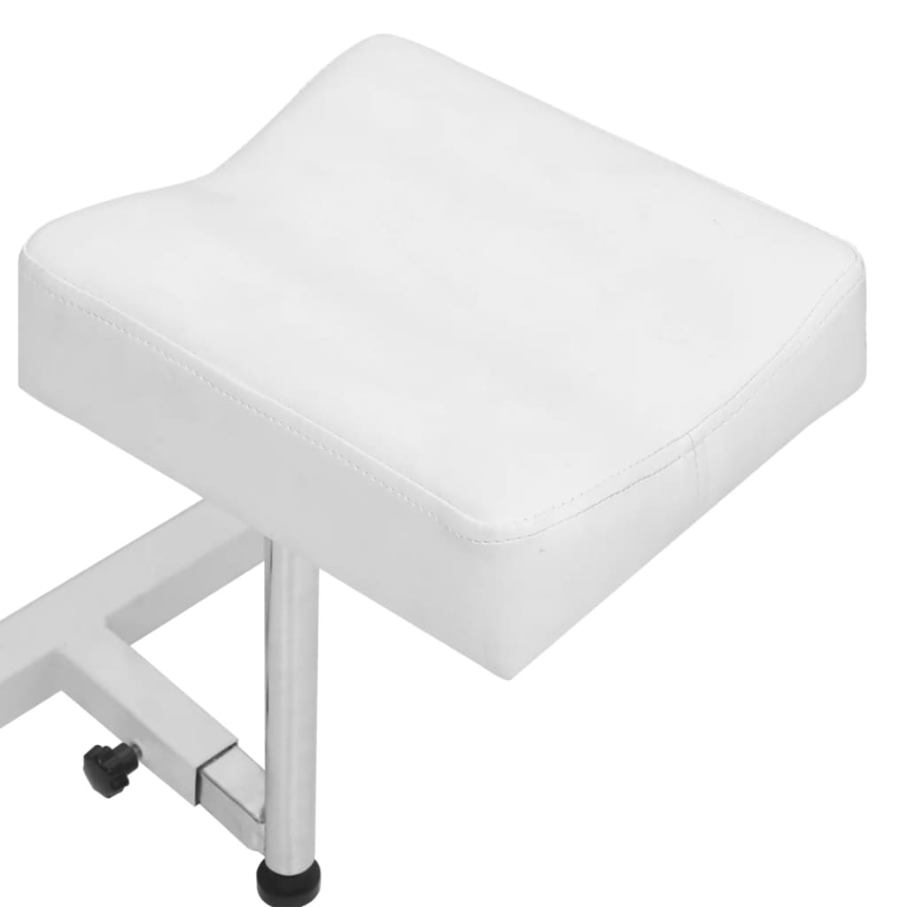 vidaXL Massagestuhl mit Fußstütze Weiß 127x60x98 cm Kunstleder