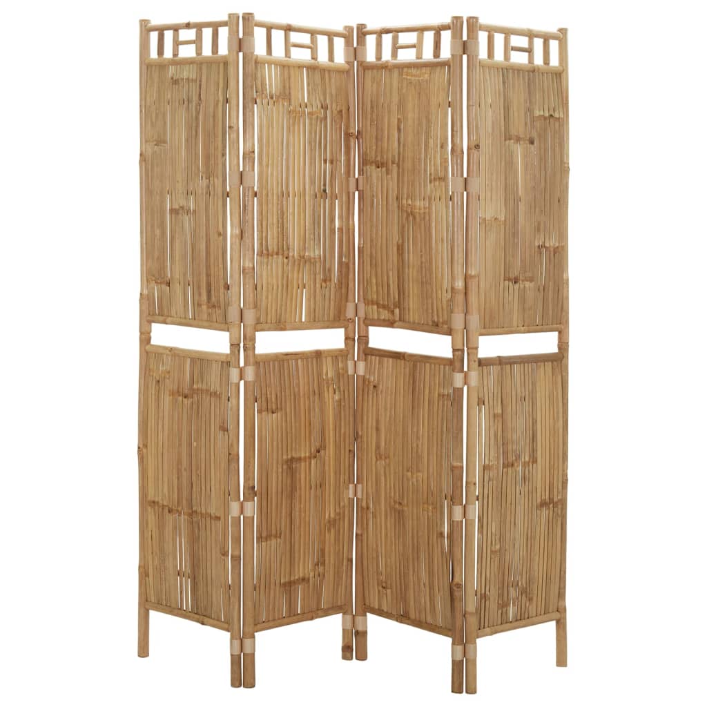 vidaXL 4-tlg. Raumteiler Bambus 160x180 cm