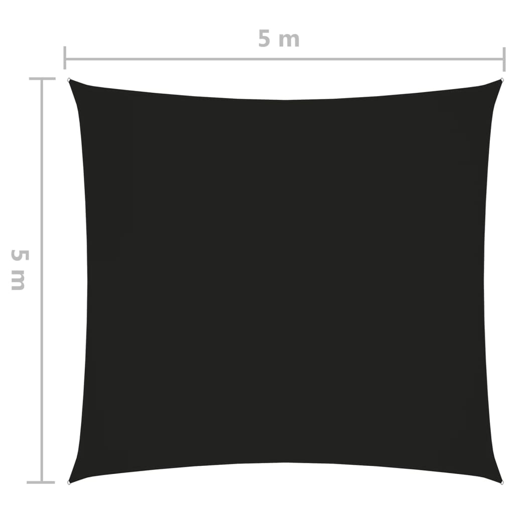 vidaXL Sonnensegel Oxford-Gewebe Quadratisch 5x5 m Schwarz