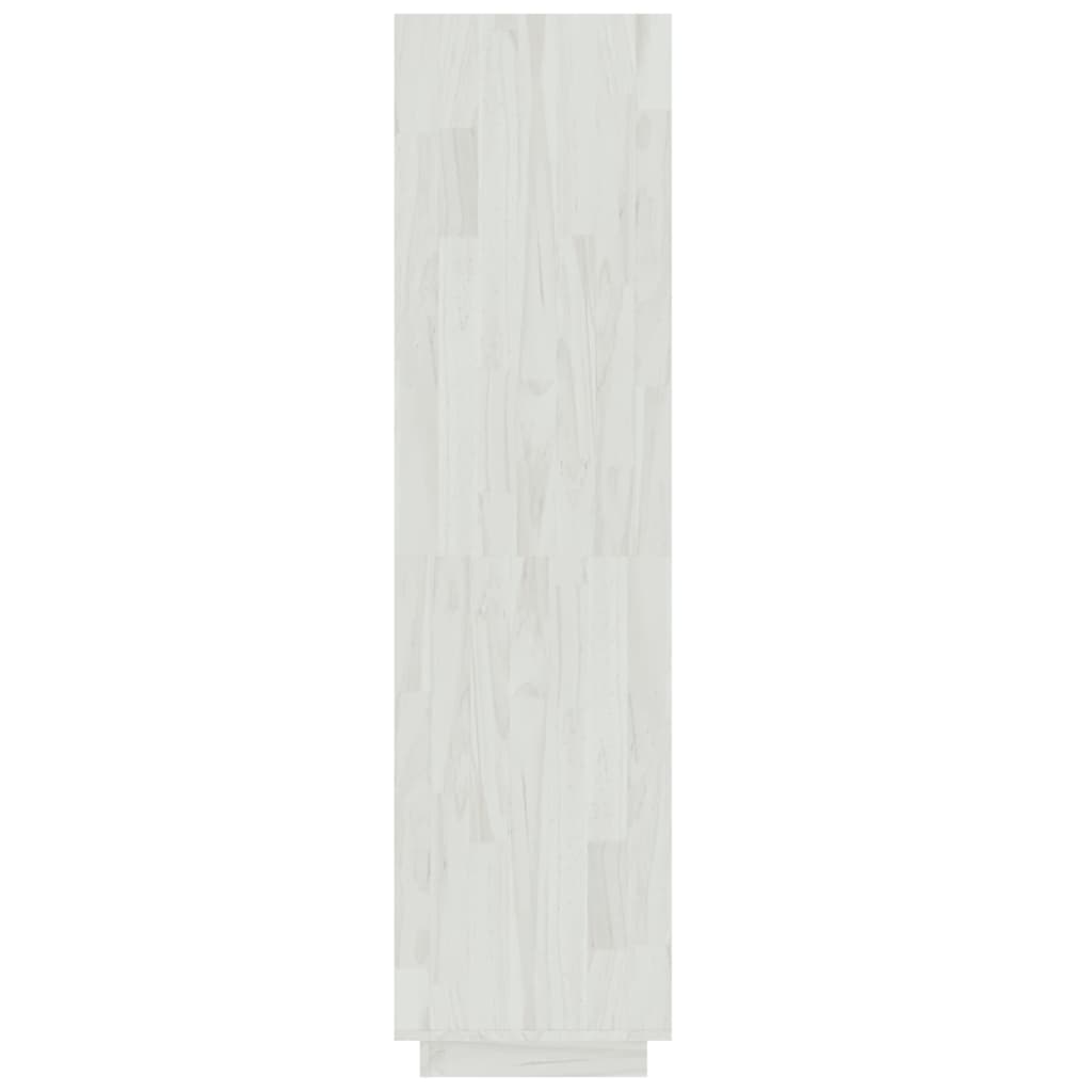 vidaXL Bücherregal/Raumteiler Weiß 60x35x135 cm Massivholz Kiefer