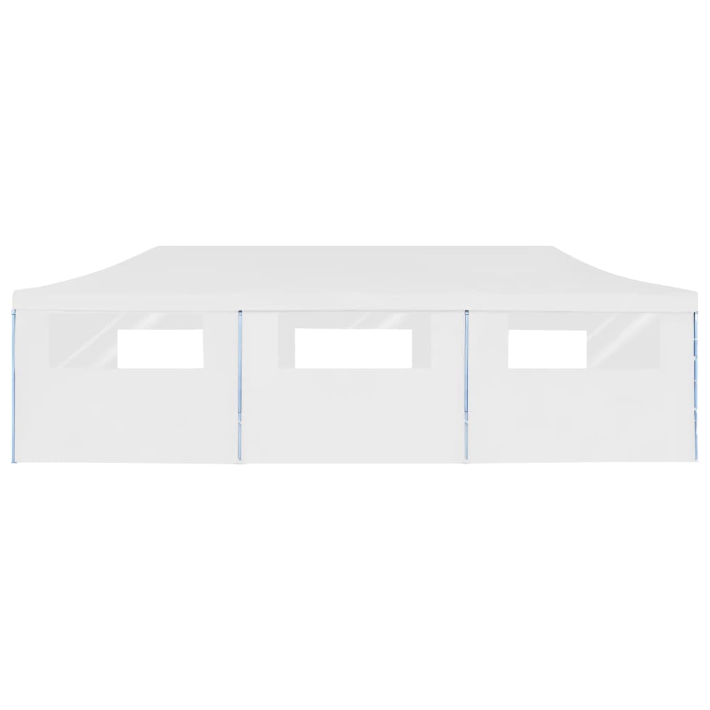 vidaXL Pop-Up Partyzelt Faltbar mit 8 Seitenwänden 3x9 m Weiß