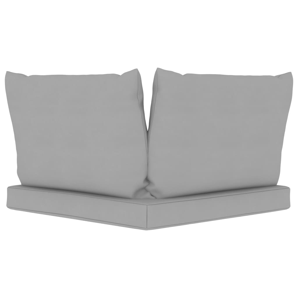 vidaXL Garten-Palettensofa 3-Sitzer mit Kissen in Grau Kiefernholz