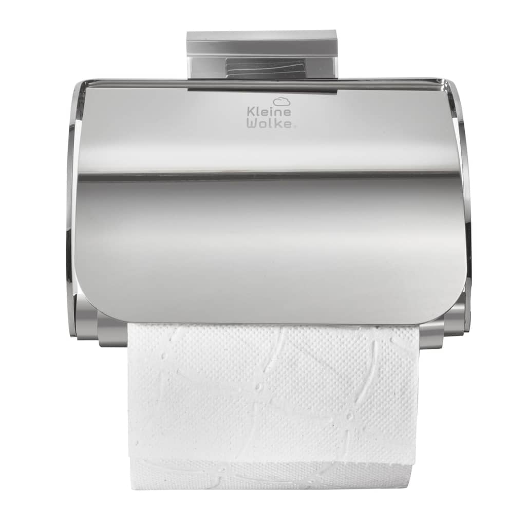 Kleine Wolke Toilettenpapierhalter mit Meo Silbern Deckel