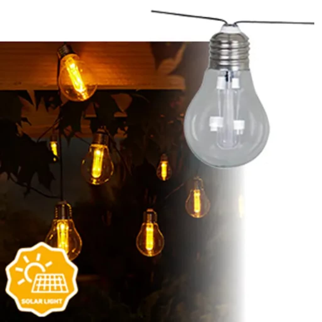 Luxform Solar LED Garten-Lichterkette Corfu Transparent