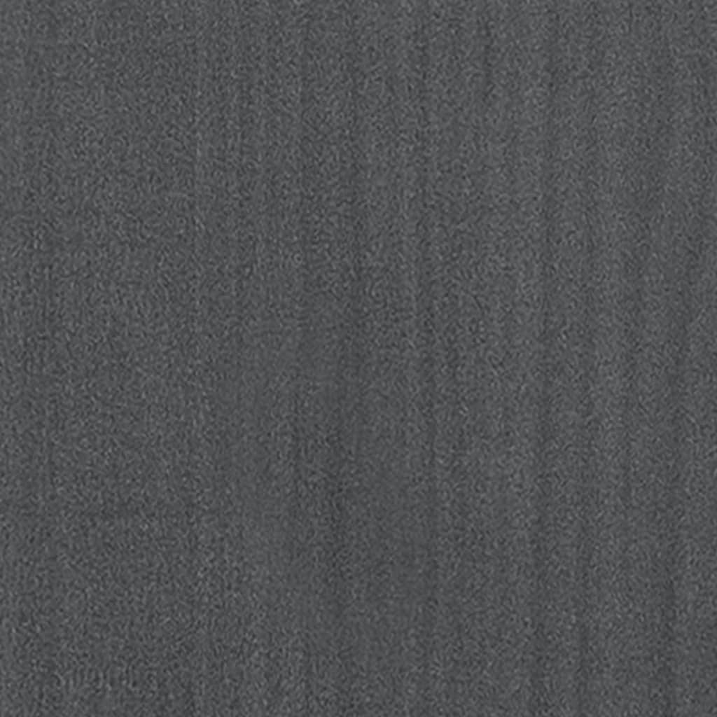 vidaXL Massivholzbett Grau 150x200 cm