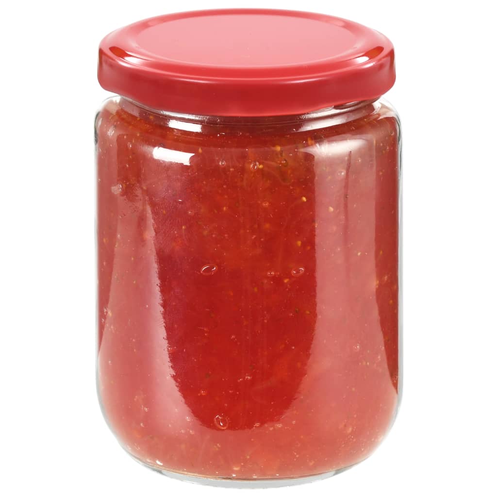 vidaXL Marmeladengläser mit Rotem Deckel 48 Stk. 230 ml