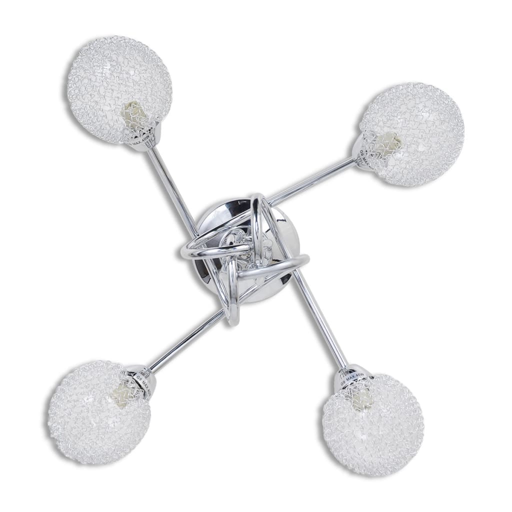 Deckenleuchte mit Drahtgeflecht-Lampenschirme 4 × G9 Glühlampen