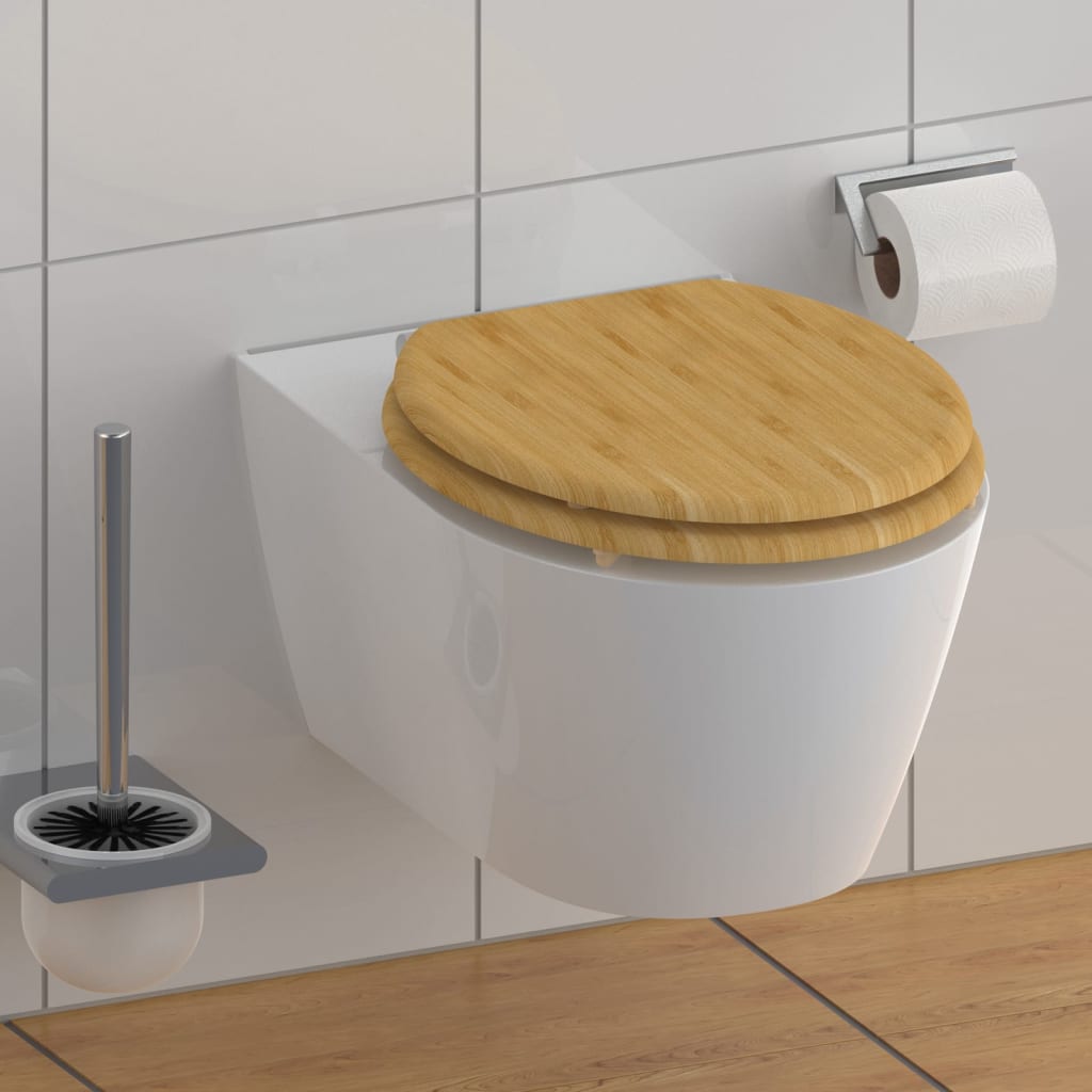 SCHÜTTE WC-Sitz mit Absenkautomatik NATURAL BAMBOO