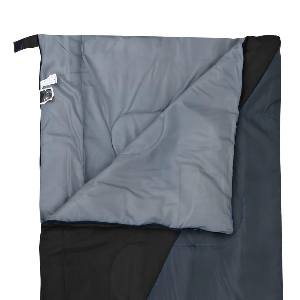 vidaXL Leichte Umschlag-Schlafsäcke 2 Stk. Schwarz 1100g 10°C