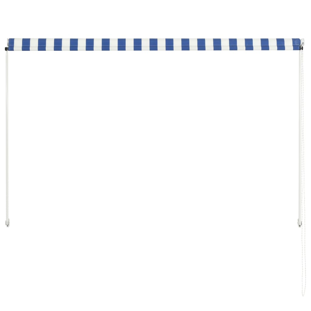 vidaXL Einziehbare Markise 200×150 cm Blau und Weiß