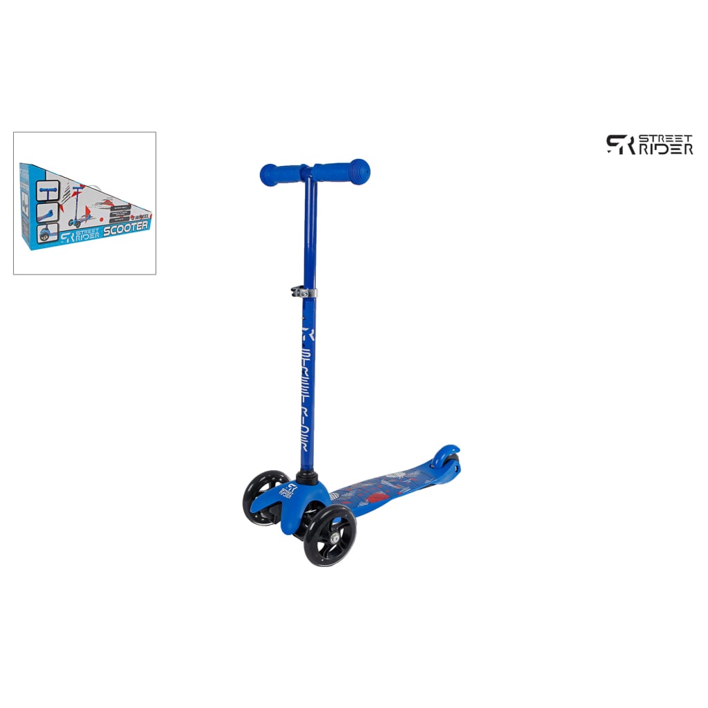 Street Rider 3-Rad-Roller mit verstellbarem Lenker Abec 7 Blau