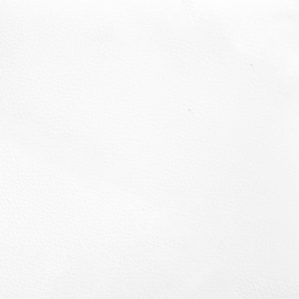 vidaXL Bettgestell mit Kopfteil Weiß 140x200 cm Kunstleder