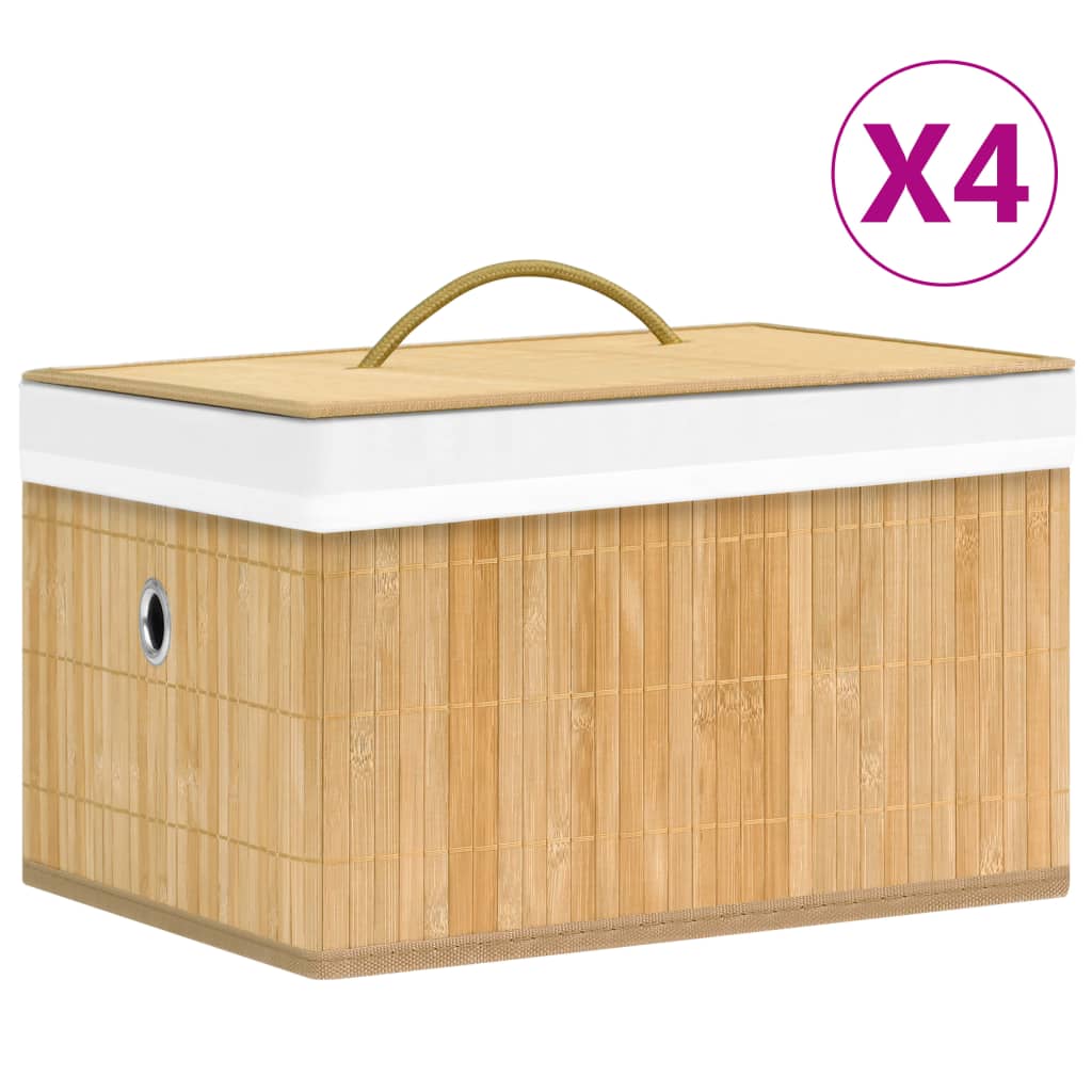 vidaXL Bambus-Aufbewahrungsboxen 4 Stk. | vidaXL.de