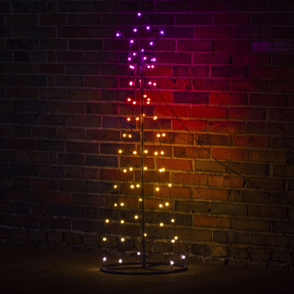 HI Weihnachtsbeleuchtung Weihnachtsbaum-Alternative 62 LEDs 100 cm