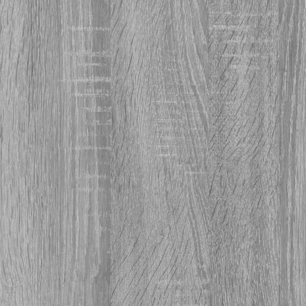 vidaXL Bücherregal 4 Fächer Grau Sonoma 80x24x142 cm Holzwerkstoff