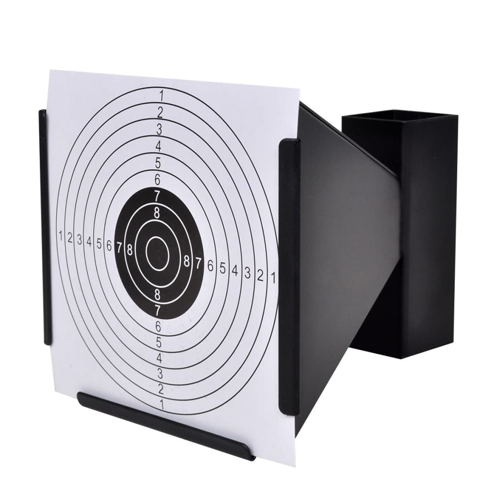 vidaXL Kugelfang 14 cm + 100 Zielscheiben aus Papier Trichter