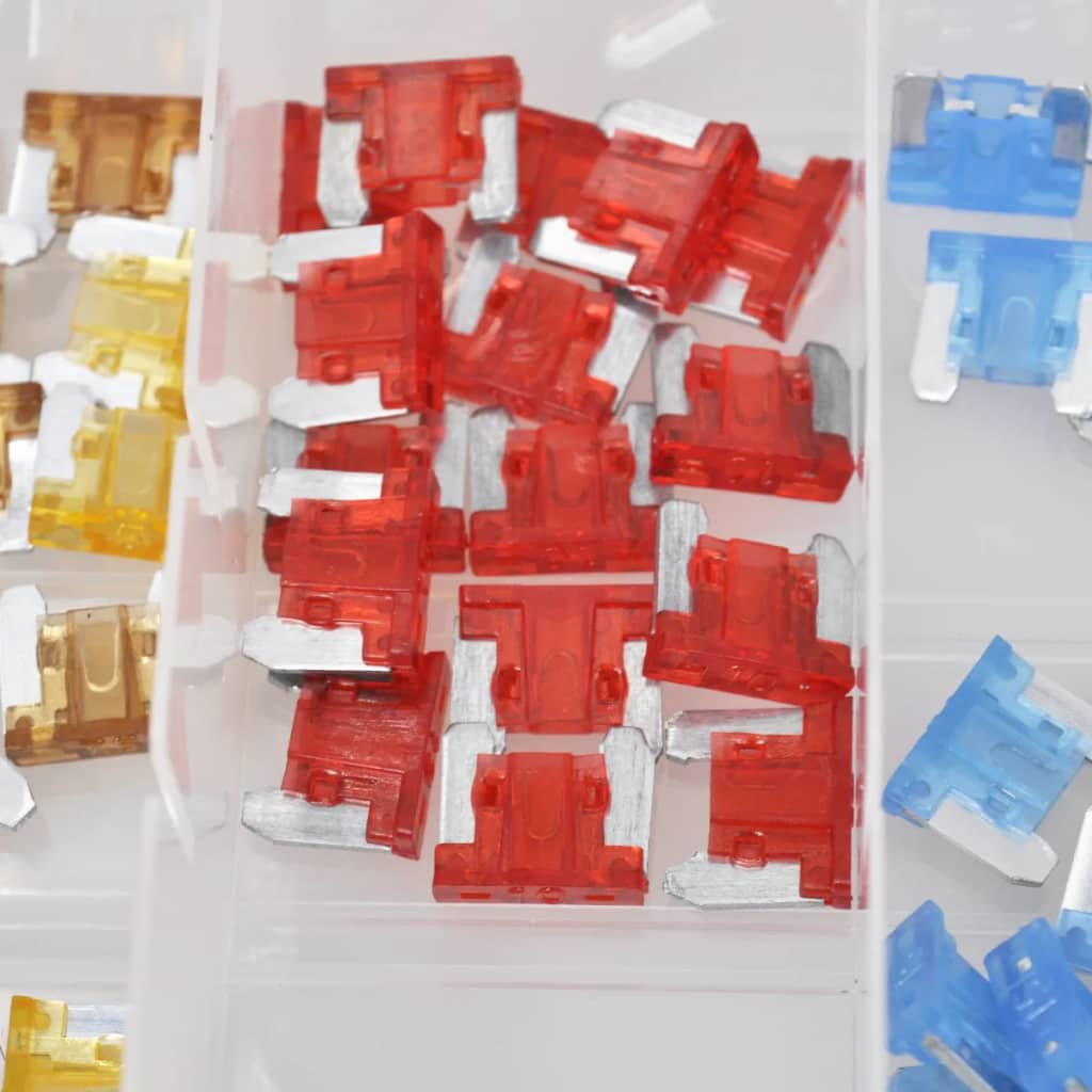 Flachsicherungen Standard sortiert 120 Stück in Kunststoff Box