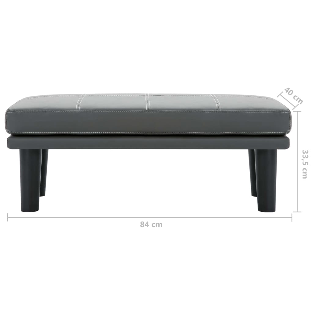 vidaXL 2-Sitzer-Sofa Grau Kunstleder