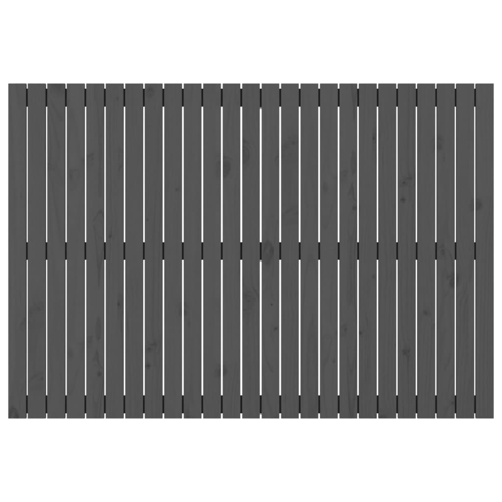 vidaXL Wand-Kopfteil Grau 159,5x3x110 cm Massivholz Kiefer