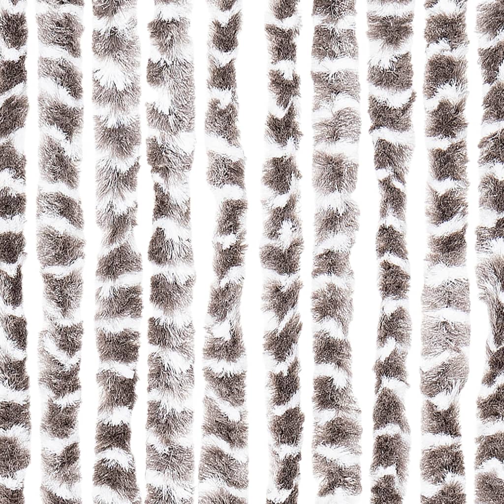 vidaXL Insektenschutz-Vorhang Taupe und Weiß 100x220 cm Chenille
