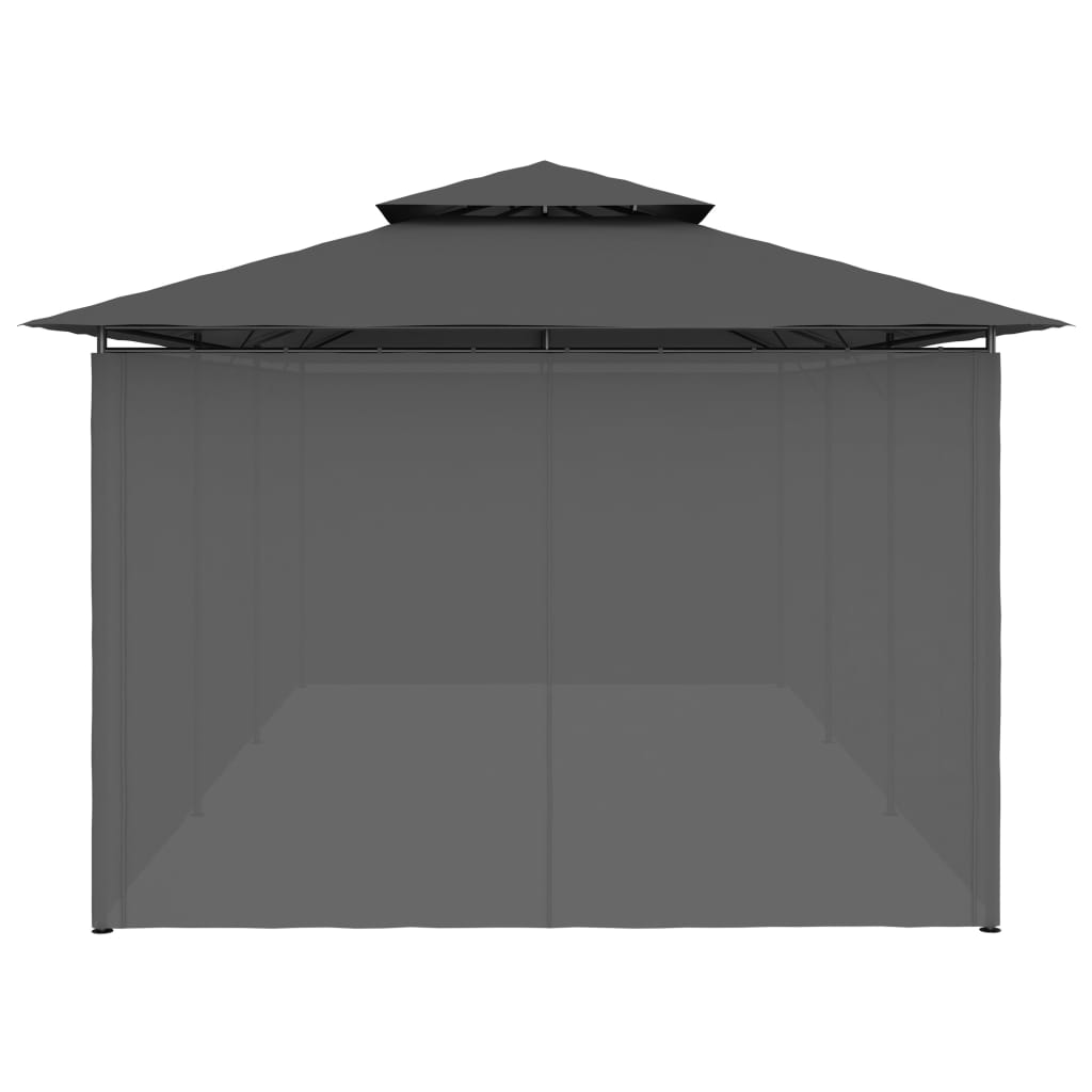 vidaXL Pavillon mit Vorhängen 600x298x270 cm Anthrazit