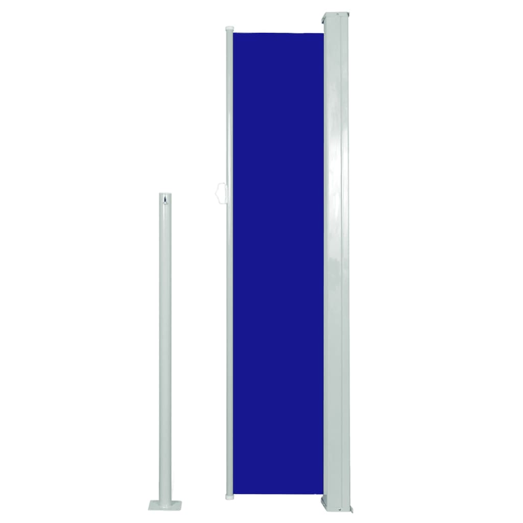 vidaXL Ausziehbare Seitenmarkise 140x300 cm Blau